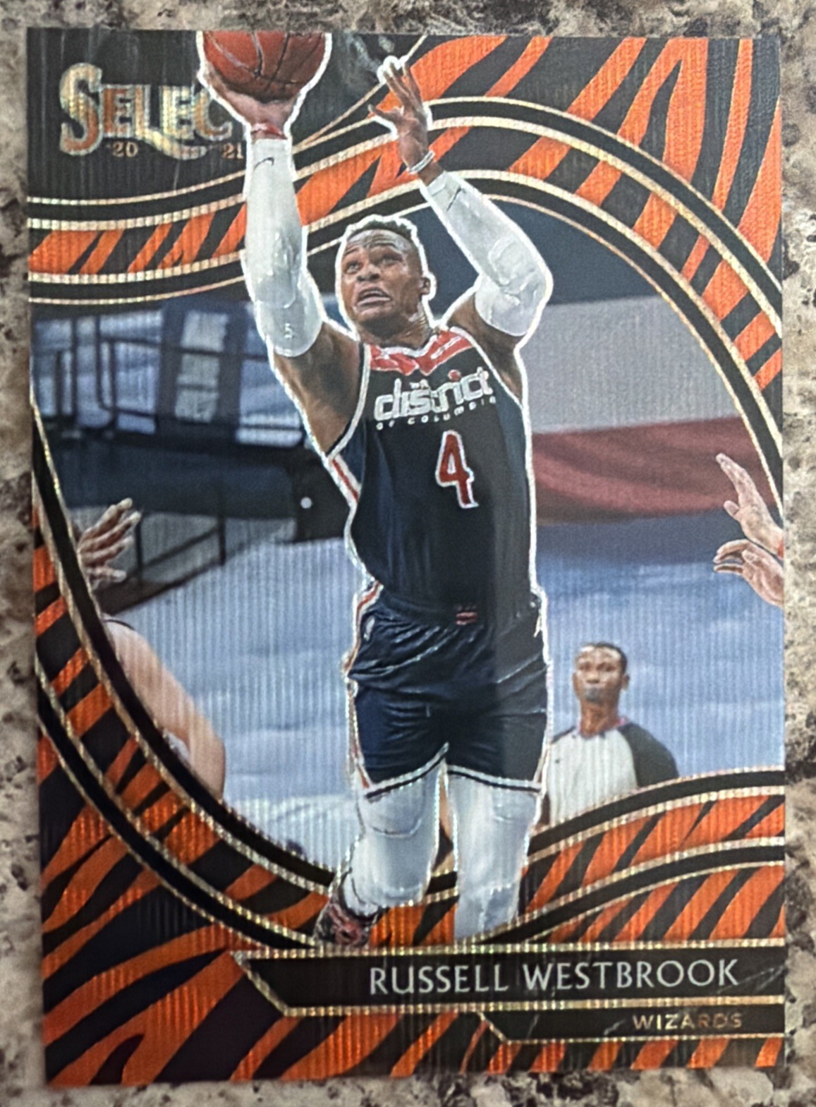 2020-21 Panini Select No. 226 Russell Westbrook Courtside Tiger