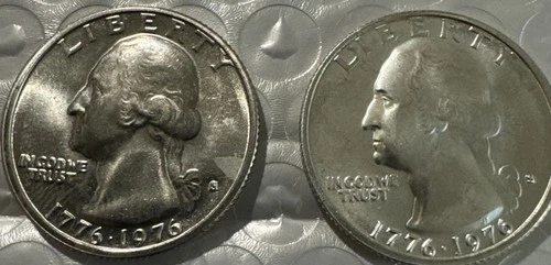 (2) 1976-S 25C Silver Washington Quarter Uncirculated Super Nice 40% Silver