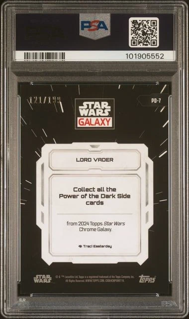 2024 Star Wars Galaxy Lord Vader Aqua Refractor #PD7 PSA 10  121/199 - Image 2 of 2