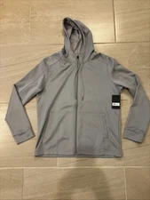 Mens 2XIST Spirit Hoodie NWT Large Chrome Silver Jacket