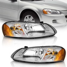 Pair Headlights Assembly For 2001-2006 Dodge Stratus2001-2003 Chrysler Sebring