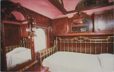 Loretto Bedroom Pullman Car Postcard Spencer NC Train Postcard