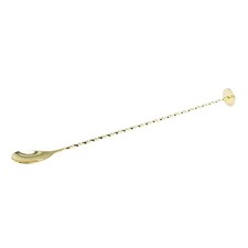 Bacardi Rum Stirrer Barl&ouml;ffel R&uuml;hrl&ouml;ffel Mixstab Mixology Gedreht Gold Bar