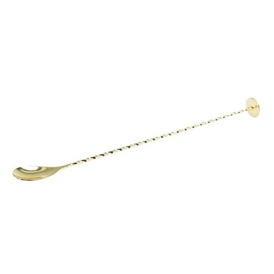 Bacardi Rum Stirrer Barlöffel Rührlöffel Mixstab Mixology Gedreht Gold Bar