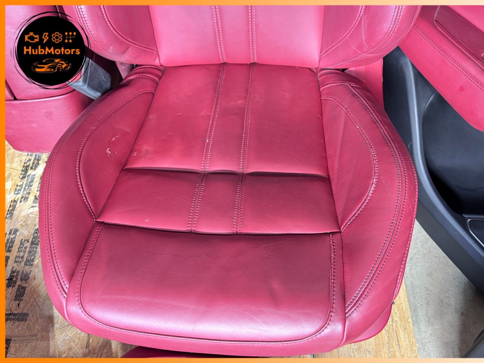 2017-2024 Maserati Levante Front Rear Seats Red Leather Interior Door Panels Set