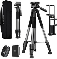 Versatile 75-Inch Tripod for Cameras Smartphones - Ultimate Travel Companion