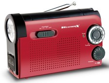WeatherX 3000 lm Red LED Rechargeable Weather Alert Radio Flashlight AA Battery