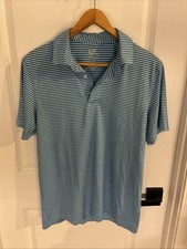 Croft Barrow Performance - Short Sleeve Polo Shirt - Blue - Men s Size Medium