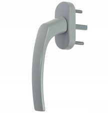 Aluminium Window Door Handle Ral9006 Grey - 43mm Screw Fix