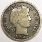 1892-P Barber Dime (Lot#1)
