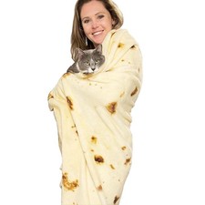 Tortilla Blanket Giant Flour Burrito Adult Size 71 Inch Double Sided Realistic