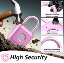 Pothunder Fingerprint Padlock, Smart Padlock, Locker Lock, Combination Lock,