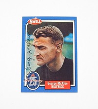 1988 Swell Football Greats George McAfee #78 Signed On Card Auto