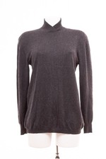 Brunello Cucinelli Pullover Damen Gr. 44 (Geschätzt) Grau Kaschmir Seide