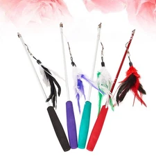 Cat Teaser Retract Fishing Rod Cat Teaser cat teasing stick pet supplies