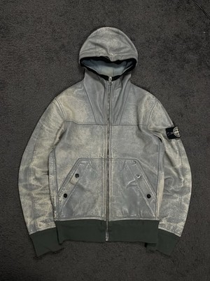 Vintage Stone Island Lederjacke Bomber S/M Italy Archive Massimo Osti Rare 90s