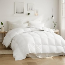 Goose Down Fiber Comforters Size, All Season Luxury King All Season/White