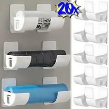 20/2pcs Trash Bags Shelf Holder Wall Mounted Plastic Bag Film Container Dispe...