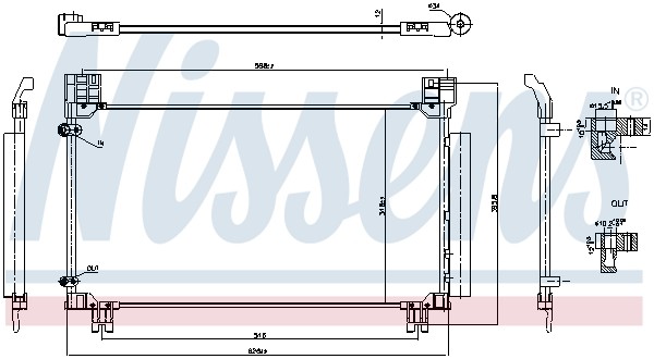 CONDENSER AIR CONDITIONING 941277 FOR TOYOTA YARIS/Hatchback/Van 1.8L 4cyl YARIS