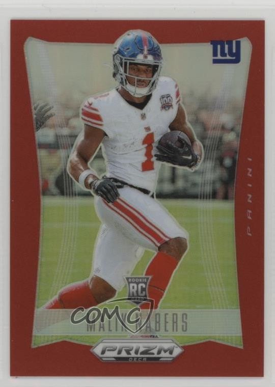 2024 Panini Prizm Deca Red Prizm /199 Malik Nabers #228 Rookie RC 1bw7