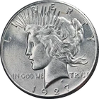 1927-P Peace Dollar Nice Unc Great Eye Appeal Nice Strike