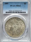 1891-P   PCGS MS-62   Brilliant Blast White   Morgan Silver Dollar   #477
