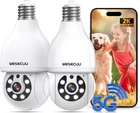 Camara de Seguridad Tipo Foco 2K Exterior WiFi 360 PTZ Deteccion de Movimiento