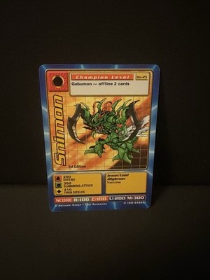 Digimon CCG Snimon Bo-25 1st Edition Champion Bandai 1999 English Regular Card