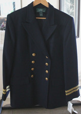 NWT Women's Ralph Lauren Blazer Military Wool Double Breasted Size 10