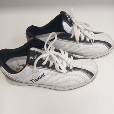 Dexter Women's Bowling Shoes Size US 5.5M  Black White Groove Slide-Rite Lace-Up