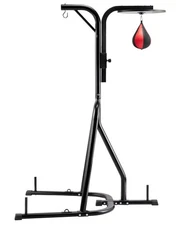 2 in 1 Punching Bag Stand, Steel Heavy Duty Workout Equipment, Adjustable Height