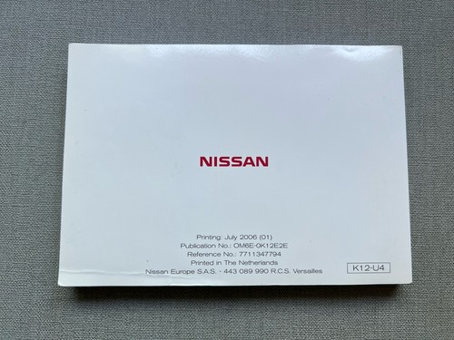 03-10 NISSAN MICRA OWNERS HANDBOOK MANUAL - Picture 8 of 11