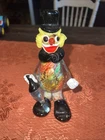 Vintage Murano Venetian Art Glass Clown Figurine Hand Blown Italian Decor