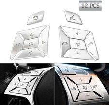 Steering Wheel Button Trim Cover Stickers Inner Car Decoration Fit for Mercedes