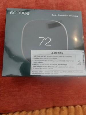 New! Ecobee EB-STATE6L-01 Smart Thermostat Enhanced Black New In Original Box!!