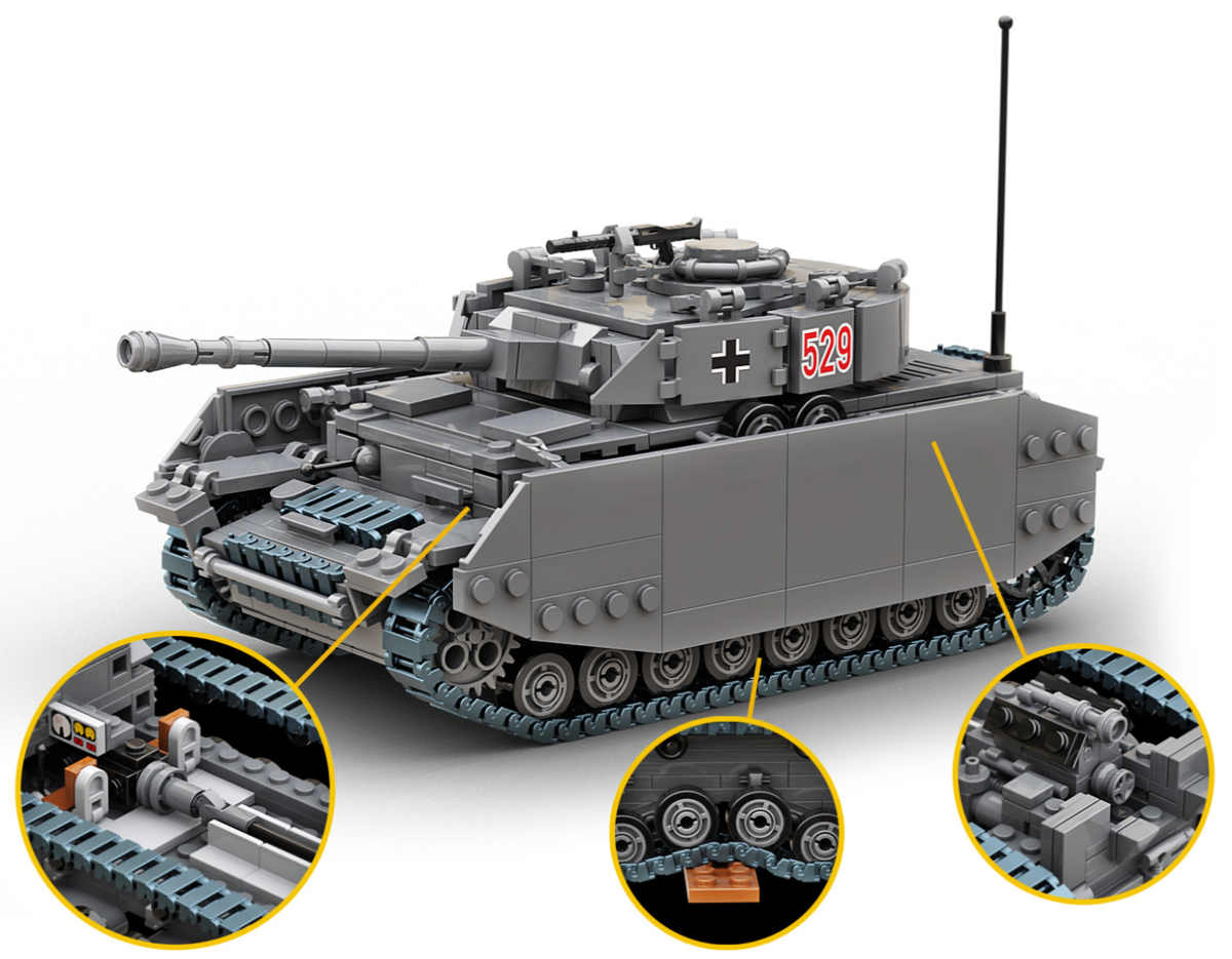 Buildarmy WW2 German Panzer IV Ausf. H Medium Tank Model Building