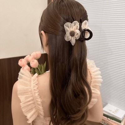 Stylischer Strass Sonnenblumen Haarschmuck für Half Up und Pferdeschwanz Styles