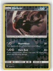 Darkrai 87/147 Holo Rare - Burning Shadows - Pokemon TCG