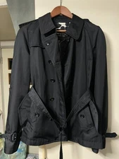 Rare COMME des GARCONS HOMME PLUS Polka Dot Trench Coat Black Size S