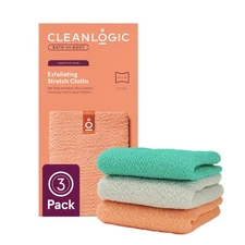 Exfoliating Body Wash Cloth Pack of 3 Gentle Skin Cleanser for All Skin Types