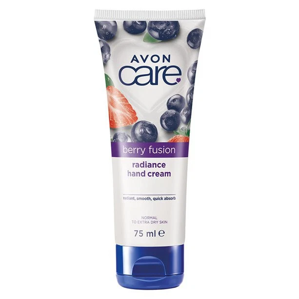 AVON Care Handcreme f. strahlende Haut m. Erdbeer u. Blaubeerextrakt
