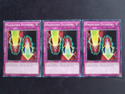 3x Yu-Gi-Oh! YGLD-DEB35 Magic Cylinder Common NM