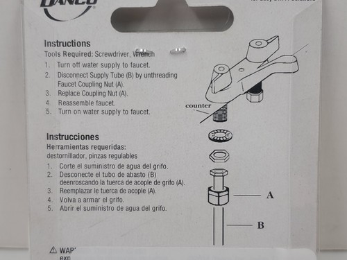 Tuerca de acoplamiento de grifo Danco de plástico blanco 80990 - Imagen 4 de 4