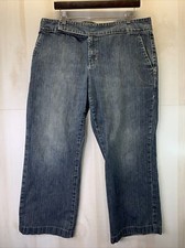 Vintage Tommy Hilfiger Women  s SZ 16 Distressed Denim Blue Jeans  3156