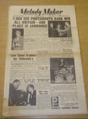 MELODY MAKER 1953 OCTOBER 17 JAMBOREE LEW STONE DEEP RIVER BOYS CAROLE CARR +