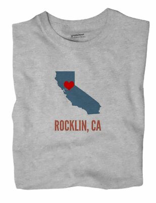 Rocklin California CA T-Shirt HEART
