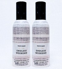 2 Bath  Body Works ENDLESS WEEKEND Room Spray Perfume Mini 1.5 oz