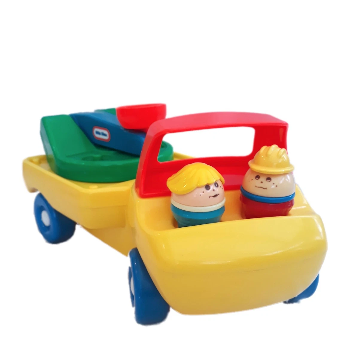 Vintage 1985 Little Tikes Toddle Tots Push Along Crane Truck Toy
