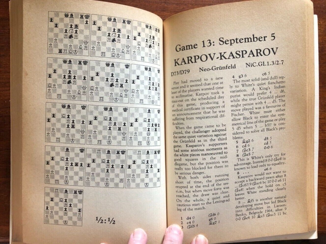 Kasparov-Karpov, 22nd match-game, World Championship, Leningrad 1986 (with  annotations by Kasparov).