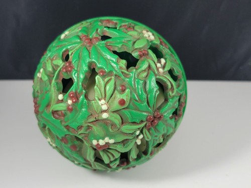 Vintage Hallmark Hollyball Scented For Room Freshner Holly Berries Ornament - Picture 4 of 8